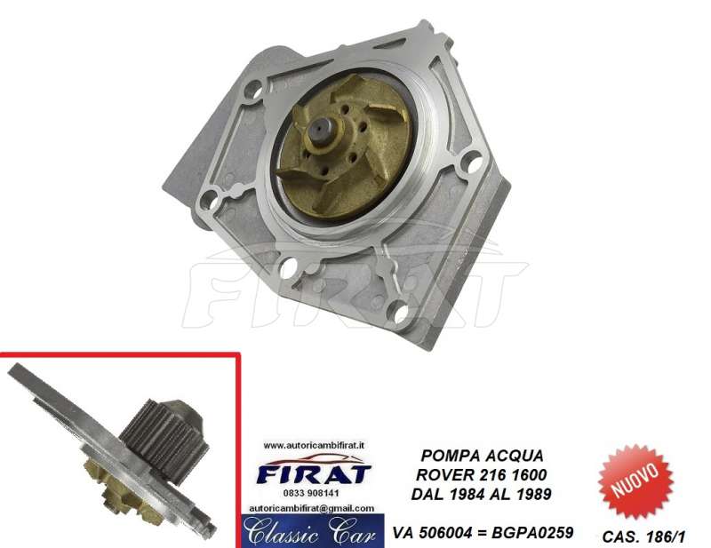 POMPA ACQUA ROVER 216 1600 84-89 (506004)